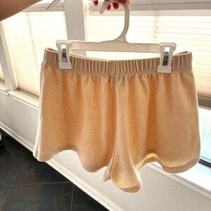 Princess Polly Waffle Tan Shorts Size 4